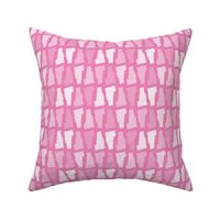 Vermont State Shape Pattern Pink and White