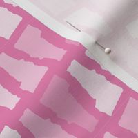 Vermont State Shape Pattern Pink and White