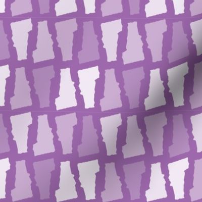Vermont State Shape Pattern Purple and White