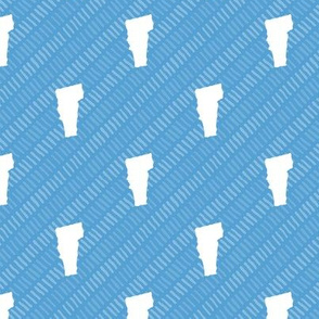 Vermont Vermont State Shape Pattern Light Blue and White StirpesState Shape Carolina Blue-01-01