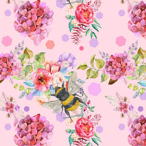Bee Pattern Pink