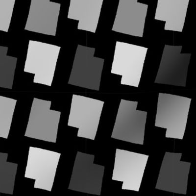 Utah State Shape Pattern Black and White Stripes