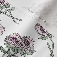 protea flower fabric - protea, floral, watercolor floral, watercolour floral, florals fabric, spring floral - mauve