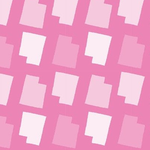 Utah State Shape Pattern Pink and White