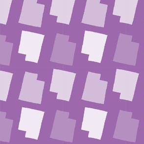 Utah State Shape Pattern Purple and White