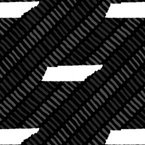 Tennessee State Shape Pattern Black and White Stripes