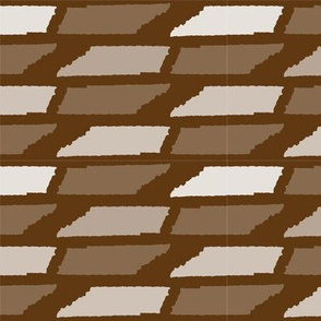 Tennessee State Shape Pattern Brown and White