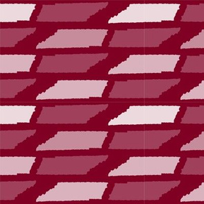 Tennessee State Shape Pattern Garnet and White