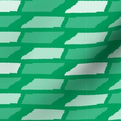 Tennessee State Shape Pattern Green and White