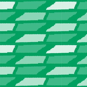 Tennessee State Shape Pattern Green and White