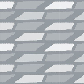 Tennessee State Shape Pattern Grey and White