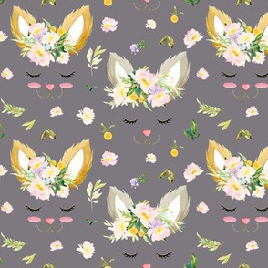 Bunnies and Spring Florals // Misty Purple