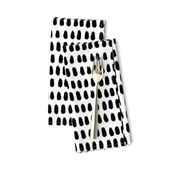 Dauby Dots -  black on white