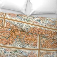 Switzerland map, vintage - std yd