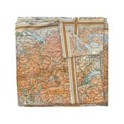 Switzerland map, vintage - std yd