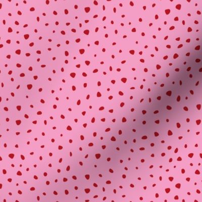 Little spots and speckles cheetah valentine love animal skin abstract minimal dots pink red