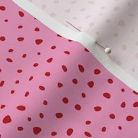 Little spots and speckles cheetah valentine love animal skin abstract minimal dots pink red