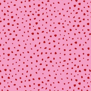 Little spots and speckles cheetah valentine love animal skin abstract minimal dots pink red