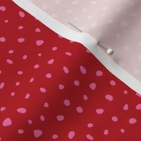 Little spots and speckles cheetah valentine love animal skin abstract minimal dots red pink