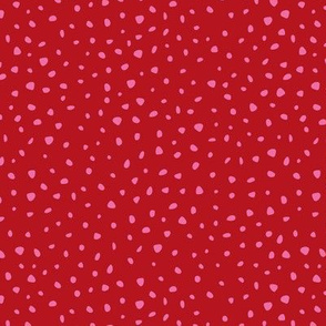 Little spots and speckles cheetah valentine love animal skin abstract minimal dots red pink