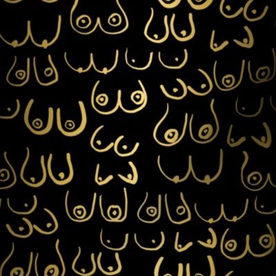 boobs fabric - boobs wallpaper , gold boobs wallpaper, gold boobs fabric, boob fabric - black