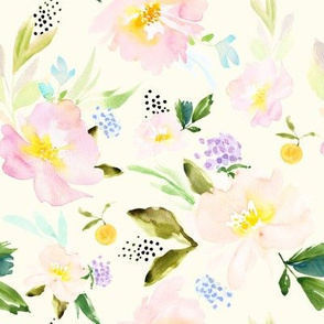 Always in Bloom Spring Florals // Pearl Cream