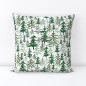 Rustic Forest Trees // White - Woodland, Winter, Christmas, Holidays