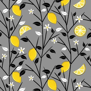 Lemon branches - gray