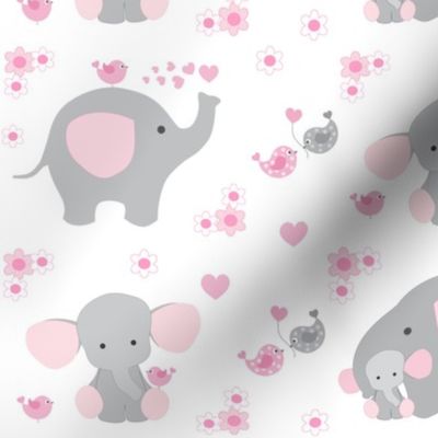 Pink Elephant Baby Girl Nursery