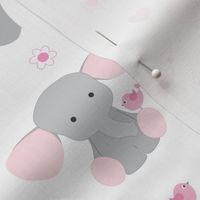 Pink Elephant Baby Girl Nursery