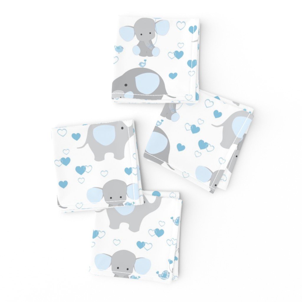 Blue Elephant Baby Boy Nursery 