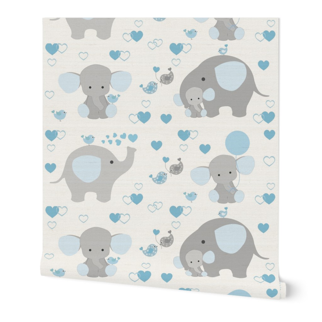Blue Elephant Baby Boy Nursery 