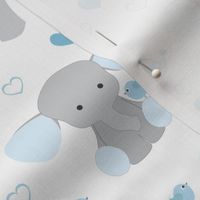 Blue Elephant Baby Boy Nursery 