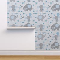 Blue Elephant Baby Boy Nursery 