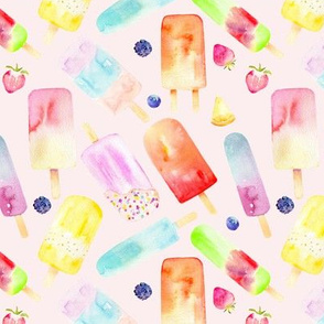 Watercolor Popsicles // Blush