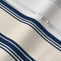 19-16d Navy Blue Cream French Stripe