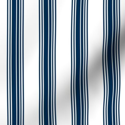 19-16a Navy Blue White French Stripe