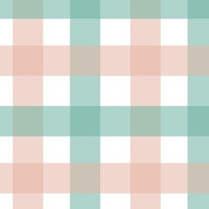 Gingham - Blush Pink and Mint Green