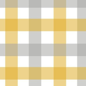 Gingham - Grey and Gold