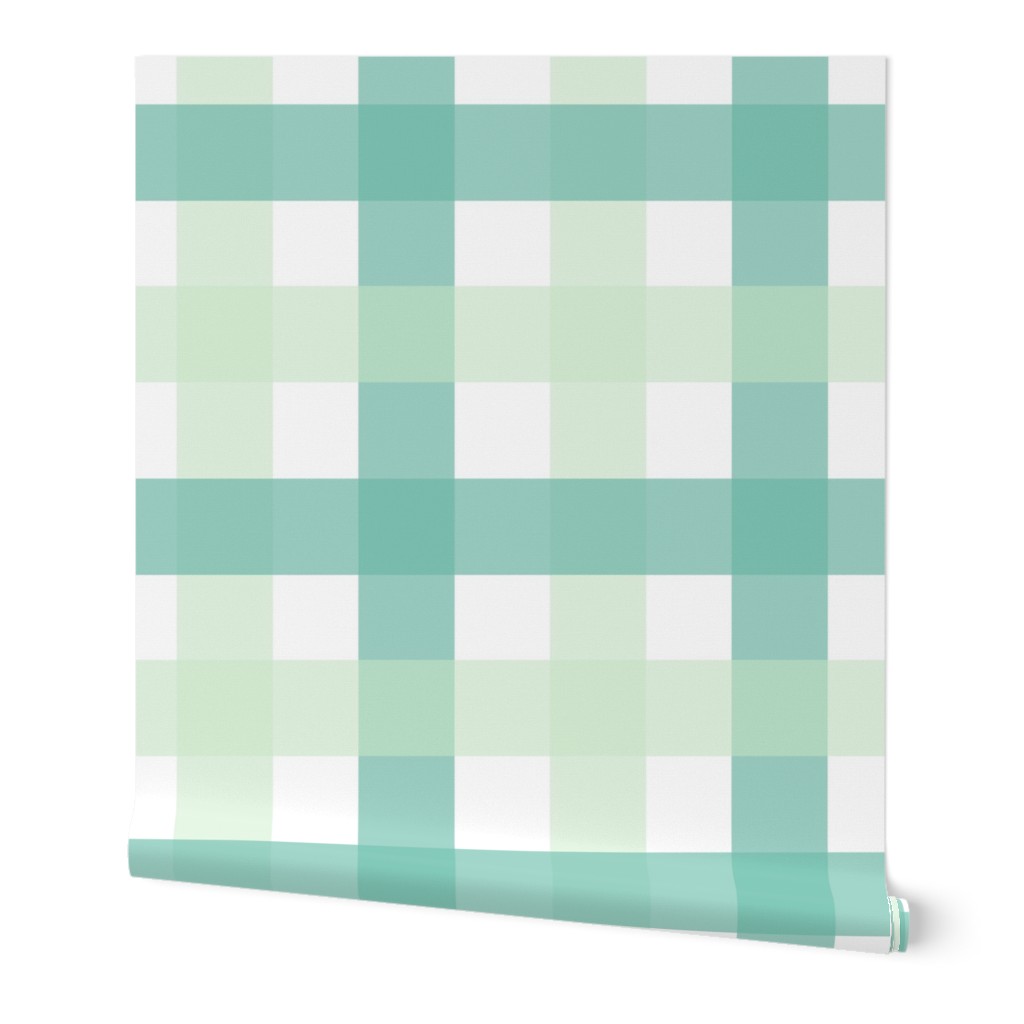 Buffalo Plaid - Pale Green and Aqua