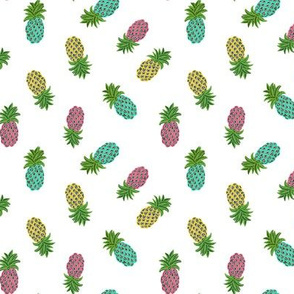 pineapple pattern on white