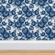 Classic Blue Floral - limited colour palette