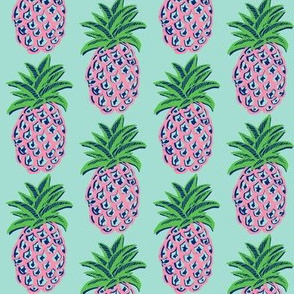 Pineapples ~  pink pineapple fabric