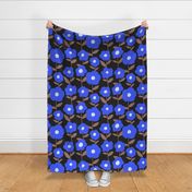 Electric Blue Peonies Large Scale
