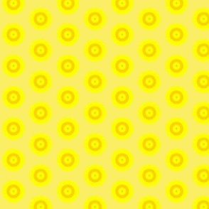 Bright Yellow Circles, yellow quilt blender