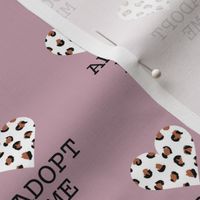 Adopt me pet love leopard cat hearts adoption dogs and cats good cause design mauve lilac