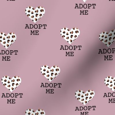 Adopt me pet love leopard cat hearts adoption dogs and cats good cause design mauve lilac