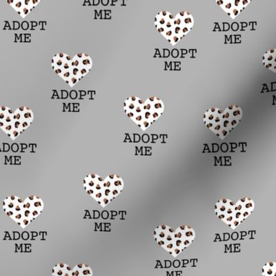 Adopt me pet love leopard cat hearts adoption dogs and cats good cause design gray