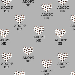 Adopt me pet love leopard cat hearts adoption dogs and cats good cause design gray