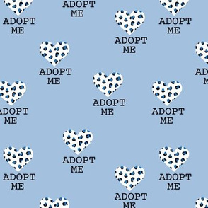Adopt me pet love leopard cat hearts adoption dogs and cats good cause design blue